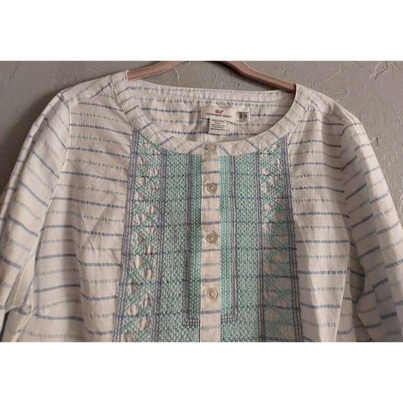 Vineyard Vines Tops Tunic Women's Size 12,cotton Polyester,18 Inch Of Armp To A - Picture 7 of 9